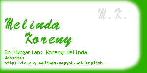 melinda koreny business card